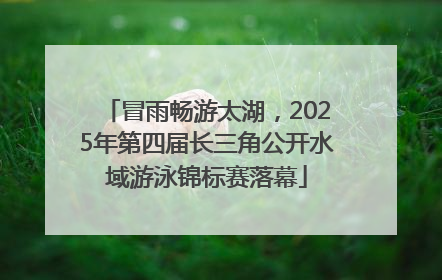 冒雨畅游太湖，2025年第四届长三角公开水域游泳锦标赛落幕