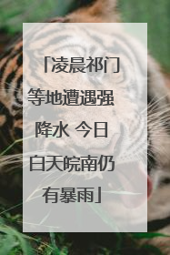 凌晨祁门等地遭遇强降水 今日白天皖南仍有暴雨