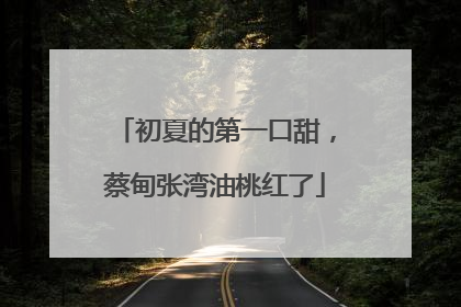 初夏的第一口甜，蔡甸张湾油桃红了