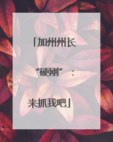 加州州长“硬刚”：来抓我吧