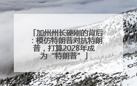 加州州长硬刚的背后：模仿特朗普对抗特朗普，打算2028年成为“特朗普”