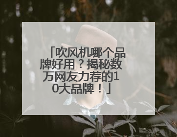 吹风机哪个品牌好用？揭秘数万网友力荐的10大品牌！