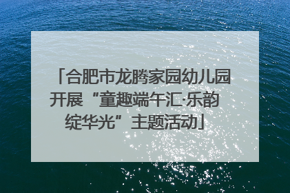 合肥市龙腾家园幼儿园开展“童趣端午汇·乐韵绽华光”主题活动