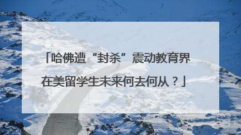 哈佛遭“封杀”震动教育界 在美留学生未来何去何从？