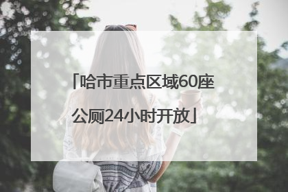 哈市重点区域60座公厕24小时开放