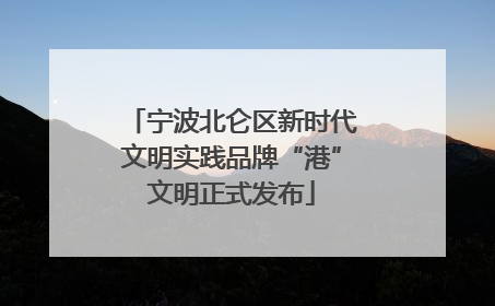 宁波北仑区新时代文明实践品牌“港”文明正式发布