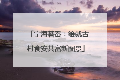 宁海箬岙：绘就古村食安共富新图景