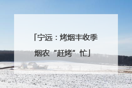 宁远：烤烟丰收季 烟农“赶烤”忙