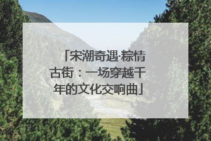 宋潮奇遇·粽情古街：一场穿越千年的文化交响曲