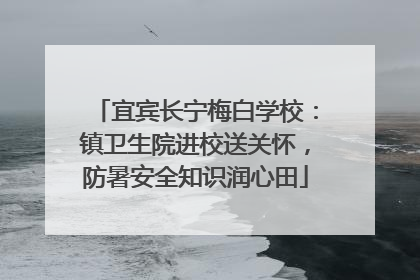 宜宾长宁梅白学校：镇卫生院进校送关怀，防暑安全知识润心田