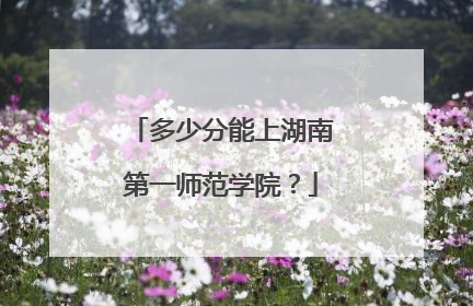 多少分能上湖南第一师范学院？