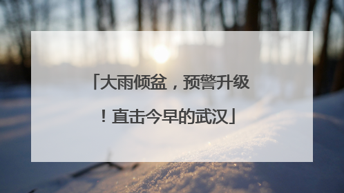 大雨倾盆，预警升级！直击今早的武汉