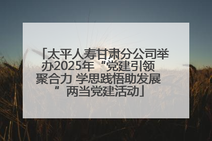 太平人寿甘肃分公司举办2025年“党建引领聚合力 学思践悟助发展”两当党建活动