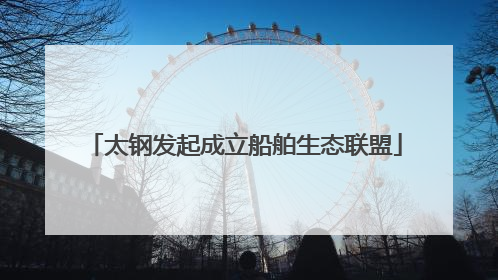 太钢发起成立船舶生态联盟