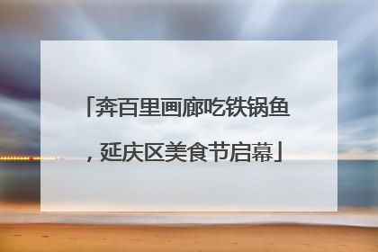 奔百里画廊吃铁锅鱼，延庆区美食节启幕