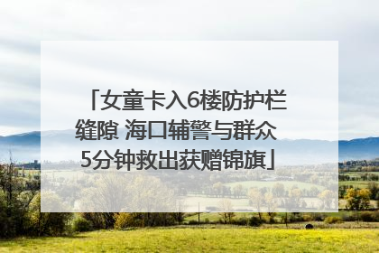 女童卡入6楼防护栏缝隙 海口辅警与群众5分钟救出获赠锦旗