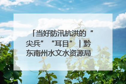 当好防汛抗洪的“尖兵”“耳目”｜黔东南州水文水资源局全员出动为此轮强降雨做好测报工作