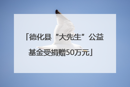 德化县“大先生”公益基金受捐赠50万元