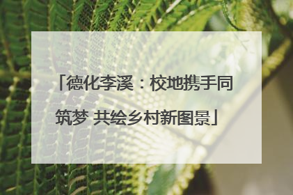德化李溪：校地携手同筑梦 共绘乡村新图景