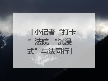 小记者“打卡”法院 “沉浸式”与法同行