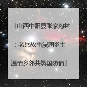 山西中阳县张家沟村：老兵故事浸润乡土 温情乡邻共筑国防情