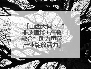 山西大同：“非遗赋能+产教融合”助力黄花产业绽放活力