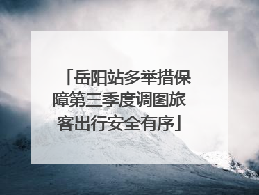 岳阳站多举措保障第三季度调图旅客出行安全有序