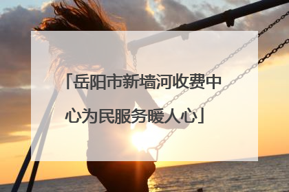 岳阳市新墙河收费中心为民服务暖人心