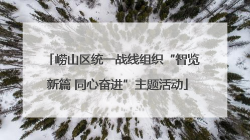 崂山区统一战线组织“智览新篇 同心奋进”主题活动