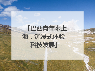 巴西青年来上海，沉浸式体验科技发展