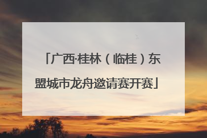 广西·桂林（临桂）东盟城市龙舟邀请赛开赛