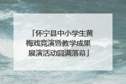 怀宁县中小学生黄梅戏竞演暨教学成果展演活动圆满落幕