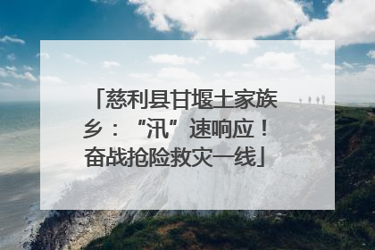 慈利县甘堰土家族乡：“汛”速响应！奋战抢险救灾一线