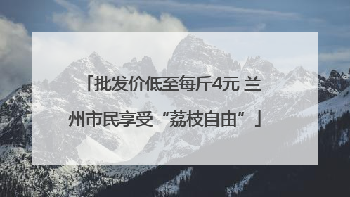 批发价低至每斤4元 兰州市民享受“荔枝自由”