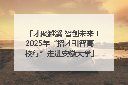 才聚濉溪 智创未来！2025年“招才引智高校行”走进安徽大学