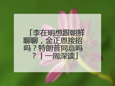李在明想跟朝鲜聊聊，金正恩接招吗？特朗普同意吗？丨一周深读