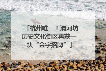 杭州唯一！清河坊历史文化街区再获一块“金字招牌”