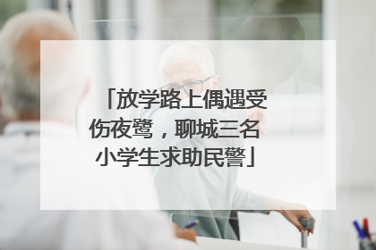 放学路上偶遇受伤夜鹭，聊城三名小学生求助民警