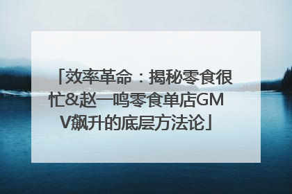 效率革命：揭秘零食很忙&赵一鸣零食单店GMV飙升的底层方法论