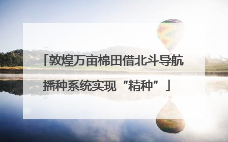 敦煌万亩棉田借北斗导航播种系统实现“精种”