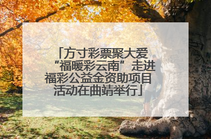 方寸彩票聚大爱 “福暖彩云南”走进福彩公益金资助项目活动在曲靖举行