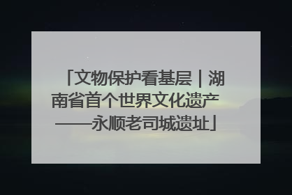 文物保护看基层｜湖南省首个世界文化遗产——永顺老司城遗址