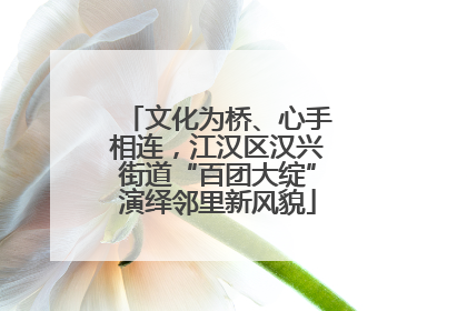 文化为桥、心手相连，江汉区汉兴街道“百团大绽”演绎邻里新风貌