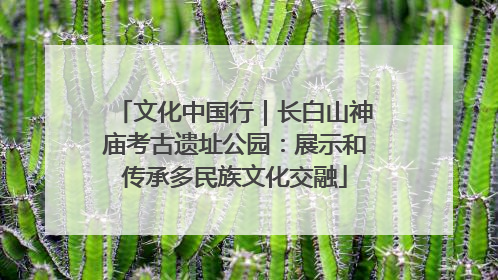 文化中国行｜长白山神庙考古遗址公园：展示和传承多民族文化交融