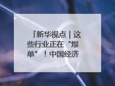 新华视点｜这些行业正在“爆单”！中国经济活力密码