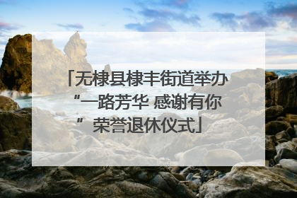 无棣县棣丰街道举办“一路芳华 感谢有你”荣誉退休仪式