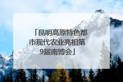昆明高原特色都市现代农业亮相第9届南博会