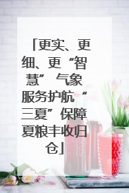 更实、更细、更“智慧” 气象服务护航“三夏”保障夏粮丰收归仓