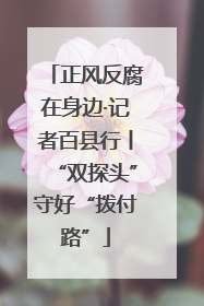 正风反腐在身边·记者百县行丨“双探头”守好“拨付路”