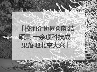 校地企协同创新结硕果 十余项科技成果落地北京大兴